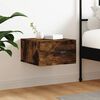 vidaXL Wall-mounted Bedside Cabinet Smoked Oak 35x35x20 cm