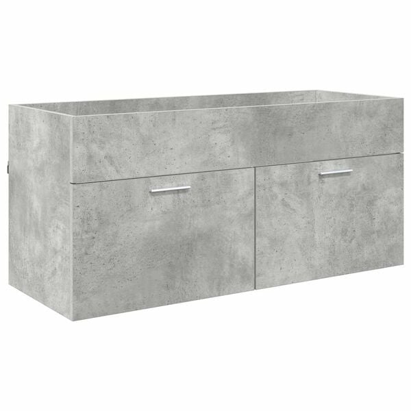 vidaXL Sink cabinet with Storage Concrete Grey Engineered Wood