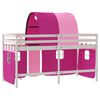 vidaXL Kids' Loft Bed with Tunnel without Mattress Pink 90x200cm
