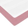 vidaXL Box Spring Bed with Mattress Pink 80 x 220 cm Fabric