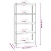 vidaXL 5-Layer Shelves 3 pcs Anthracite Steel&Engineered Wood