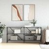 vidaXL Console Table Grey Sonoma 160x30x75 cm Engineered Wood and Iron
