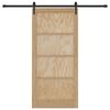 vidaXL Sliding Door ORKDAL Brown 93 x 202 cm Solid Pine Wood