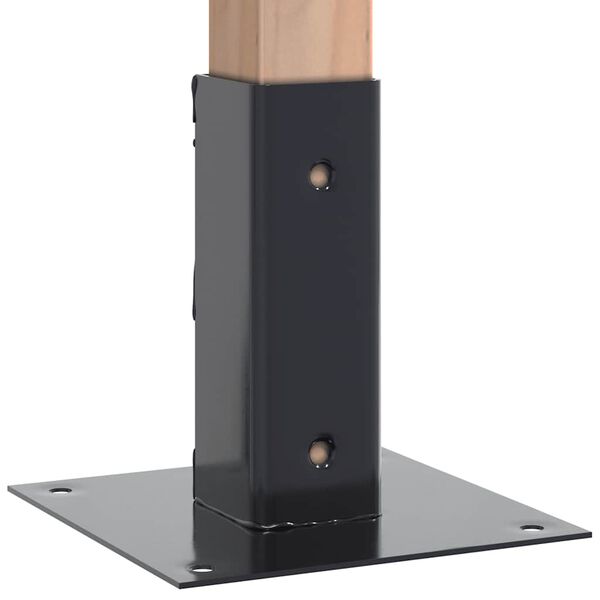 vidaXL Post Bases Square 4 pcs Anthracite 46x46 mm Powder-coated Steel