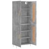 vidaXL Highboard Concrete Grey 69.5x34x180 cm Engineered Wood