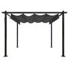 vidaXL Garden Gazebo with Retractable Roof 3x3 m Anthracite