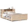 vidaXL Bed Frame without Mattress 135x190 cm Double Solid Wood Pine