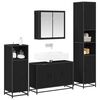 vidaXL Bathroom Furniture Set 4 pcs Black Oak Engineered Wood