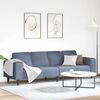 vidaXL Fabric Sofa with Cushion Blue 208 cm Corduroy fabric