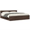 vidaXL Bed Frame with Headboard without Mattress Brown Oak 180x200 cm Super King