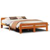 vidaXL Bed Frame without Mattress Wax Brown 150x200 cm King Size Solid Wood Pine