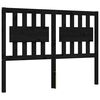 vidaXL Bed Frame without Mattress Black Double Solid Wood Pine