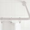 RIDDER Universal Corner Shower Curtain Rod 25 mm White 59501