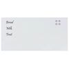 vidaXL Wall-mounted Magnetic Board White 100x50 cm Tempered Glass