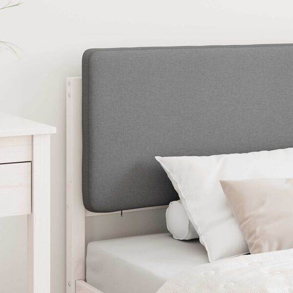 vidaXL Bed Frame with Upholstered Headboard Light Grey 90 x 190 cm