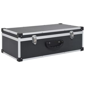vidaXL CD Case for 80 CDs Aluminium ABS Black