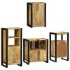 vidaXL Bathroom Furniture Set with Shelf 4 pcs Brown Solid Mango Wood