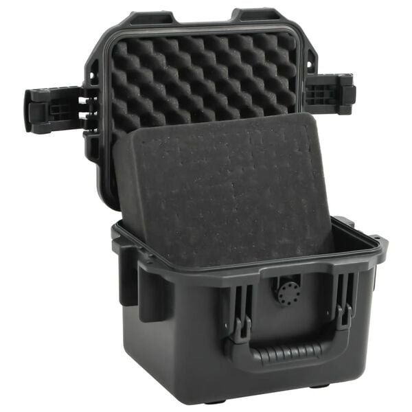 vidaXL Portable Flight Case Black 30x24.5x20 cm PP