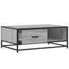 vidaXL Coffee Table Grey Sonoma 90x57x35 cm Engineered Wood and Metal