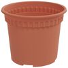 vidaXL Round Flower Pot 6 pcs Brick Red &Oslash; 12.5 x 10 cm Plastic