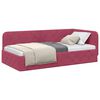 vidaXL Corner Bed Frame with Headboard Wine Red 90 x 190 cm Velvet