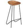 vidaXL Bar Stools 2 pcs Solid Acacia Wood