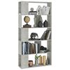 vidaXL Book Cabinet/Room Divider Concrete Grey 80x24x159 cm Engineered Wood