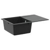 vidaXL Sink Black 670 x 460 mm Granite