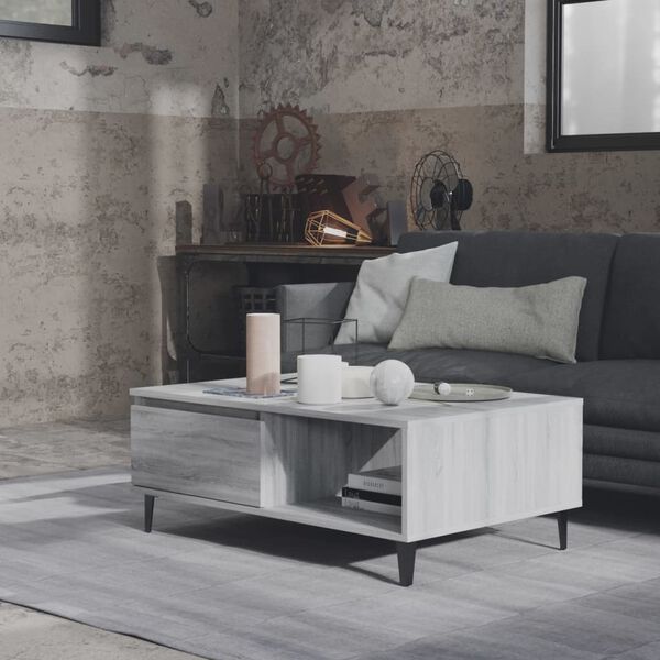 vidaXL Coffee Table Grey Sonoma 90x60x35 cm Engineered Wood