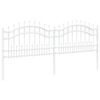 vidaXL Garden Fence White 115 cm Powder-coated steel