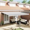 vidaXL Awning Frame Retractable Anthracite 5 x 3 m Powder-coated Steel
