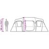 vidaXL Family Tent Cabin 10-Person Blue Waterproof