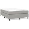 vidaXL Box Spring Bed Frame Light Grey Double Fabric (UK/IE/FI/NO only)