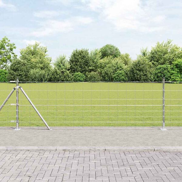 vidaXL Fence Post Galvanized 50 x 0.8 m Steel