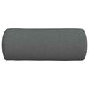 vidaXL Bolster Pillows 2 pcs Dark Grey Ø 15 x 40 cm Fabric