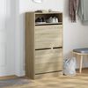 vidaXL Shoe Cabinet Sonoma Oak 60x34x116 cm Engineered Wood