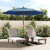 vidaXL Garden Parasol with Wooden Pole Azure Blue 299x240 cm