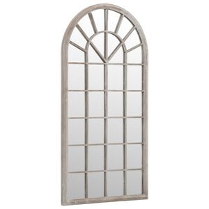 vidaXL Garden Mirror Sand 90x45 cm Iron for Outdoor Use