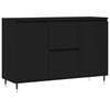 vidaXL Sideboard Black 101.5x35x70 cm Engineered Wood
