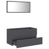 vidaXL 2 Piece Bathroom Furniture Set Grey Engineered Wood