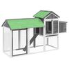 vidaXL Chicken Coop Grey 193x65x117 cm Solid Wood Pine