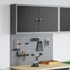 vidaXL Tool Cabinet Set with Shelf 3 pcs Black Powder-Coated Steel