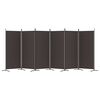 vidaXL 6-Panel Room Divider Brown 520x180 cm Fabric