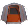 vidaXL Cabin Tent with Roof Grey and Orange 320 x 320 x 203 cm