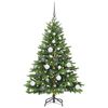vidaXL Artificial Christmas Tree with 150 LEDs Green 120 cm PE and PVC