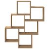 vidaXL Wall Cube Shelf Artisan Oak 78x15x93 cm Engineered Wood