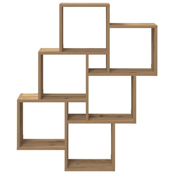 vidaXL Wall Cube Shelf Artisan Oak 78x15x93 cm Engineered Wood