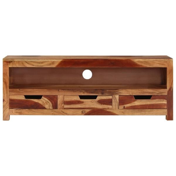 vidaXL TV Cabinet 110x30x40 cm Solid Wood Acacia