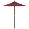 vidaXL Garden Parasol with Wooden Pole Bordeaux Red 196x231 cm