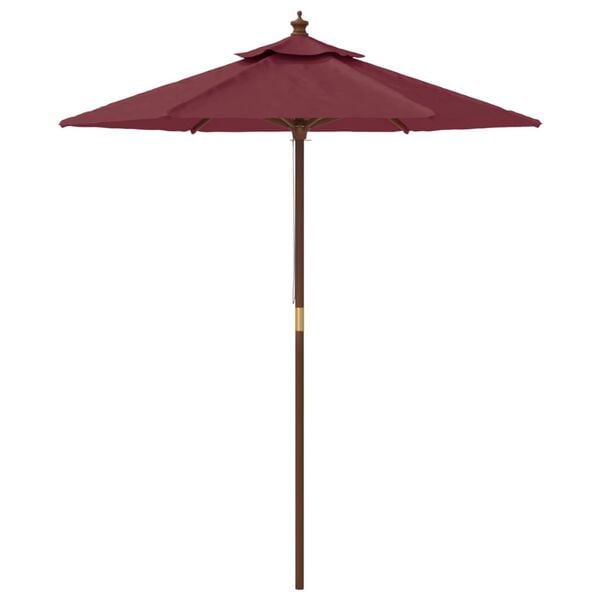vidaXL Garden Parasol with Wooden Pole Bordeaux Red 196x231 cm